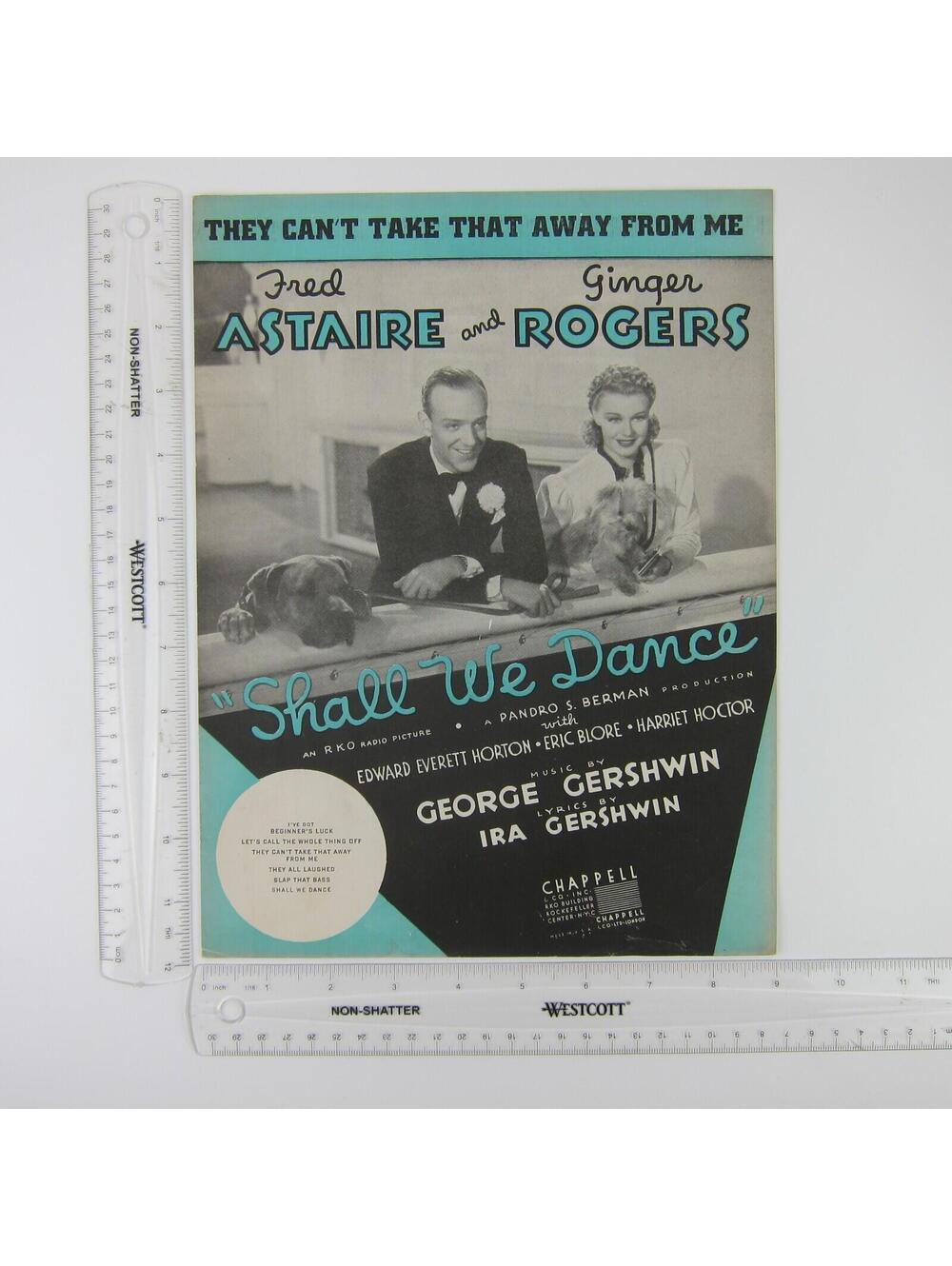 Sheet Music They Can't Take That Away From Me Fred Astaire Ginger Rogers 1937 - Picture 15 of 15